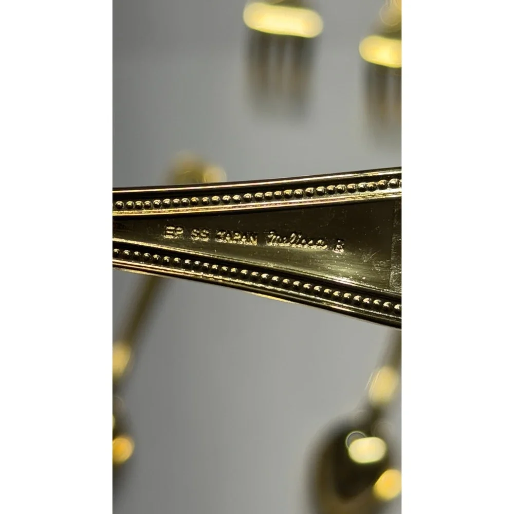 Melissa B Japan‎ Gold Flatware Set 39-Pc Stainless Steel Vintage